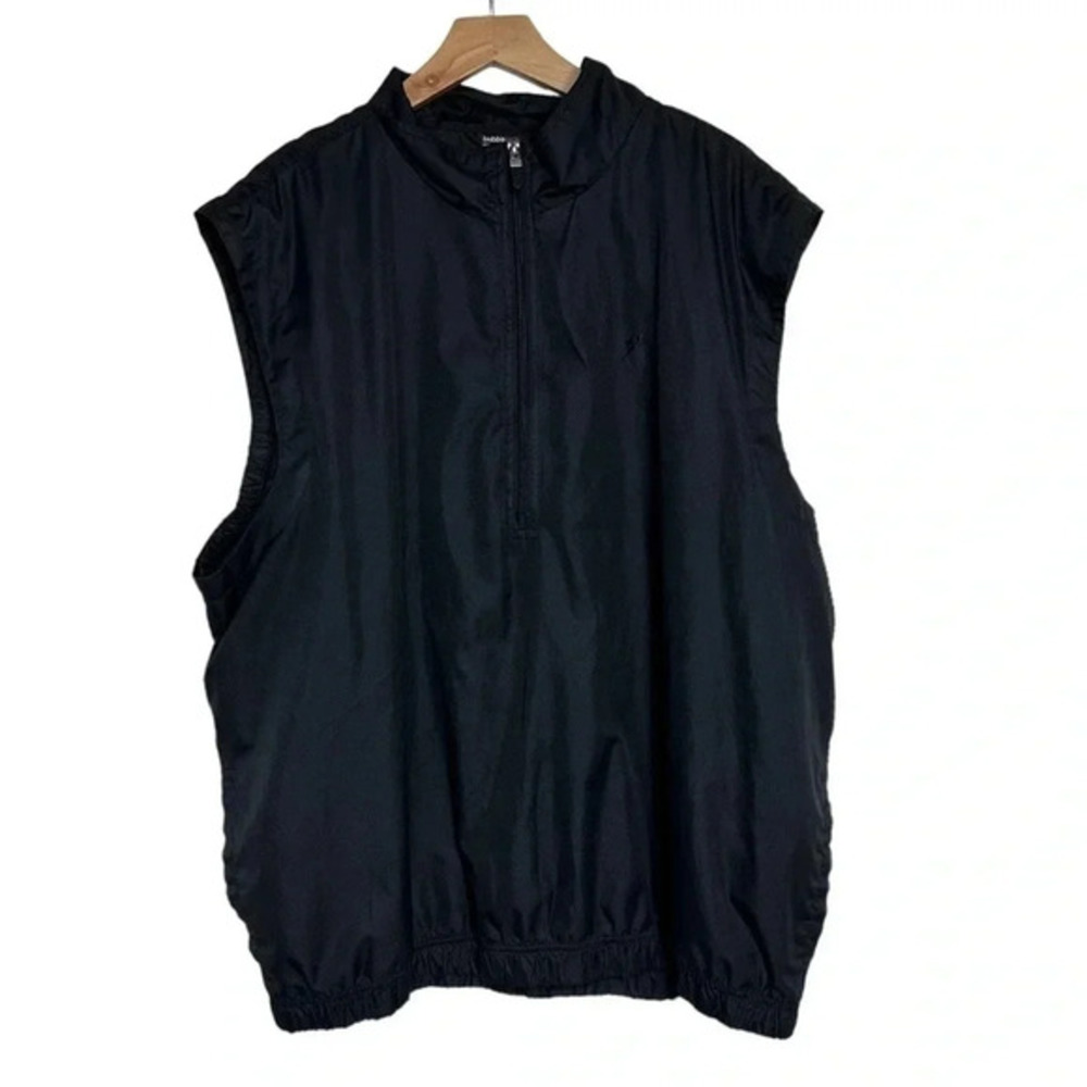 Bubba‎ Golf Steve & Barry's Vest XXL Black Quarter Zip Mock Neck Mesh Lined GOLF